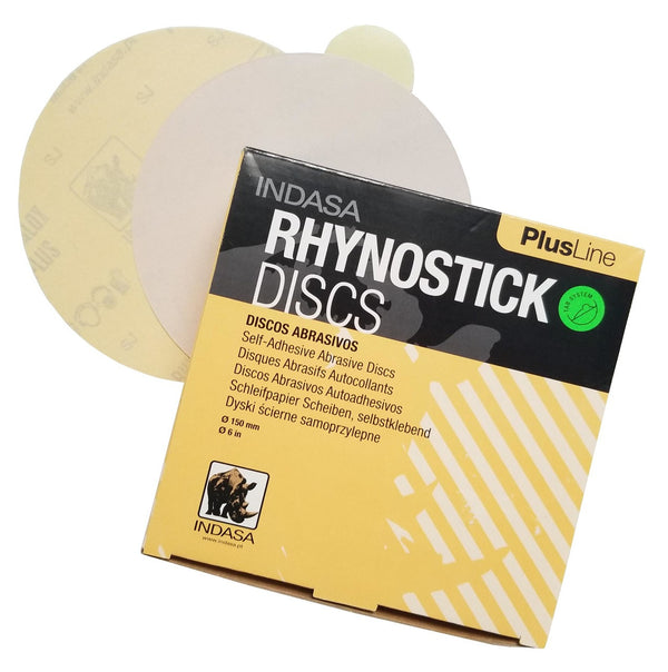 Indasa RhynoStick PlusLine Discs- Adhesive 6"