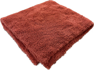 Red 500gsm microfiber towel