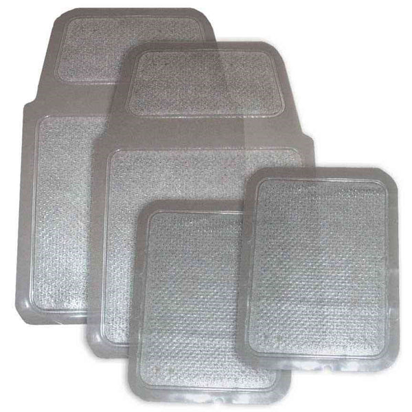 Clear Plastic Floor Mat 4pc