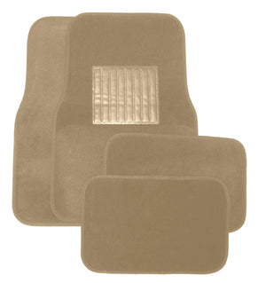 Tan Plastic Floor Mat 4pc