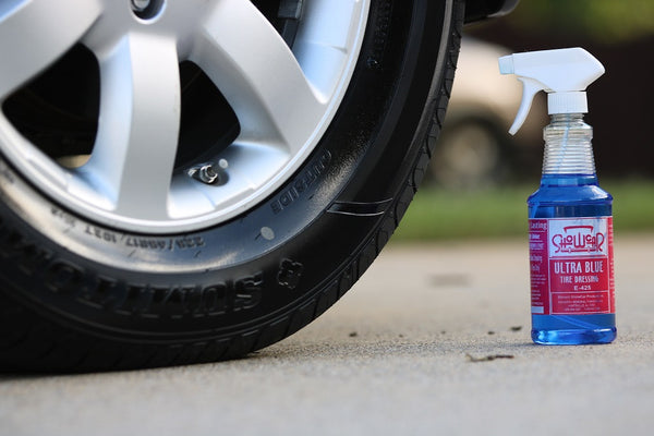 Show Car Ultra Blue applied to a tire