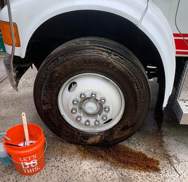 Show Car Super Dyno being used on a firetruck tire